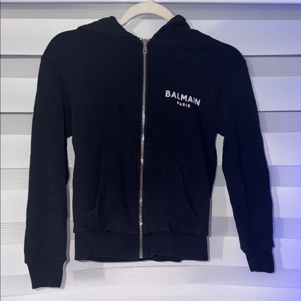 Balmain Black Hoodie with Logo
